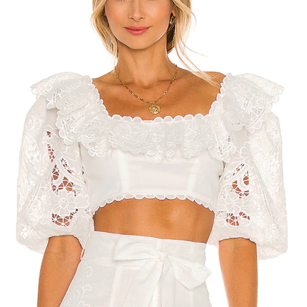 Zimmermann Lulu Scallop Frill Top - Picture 4 of 11